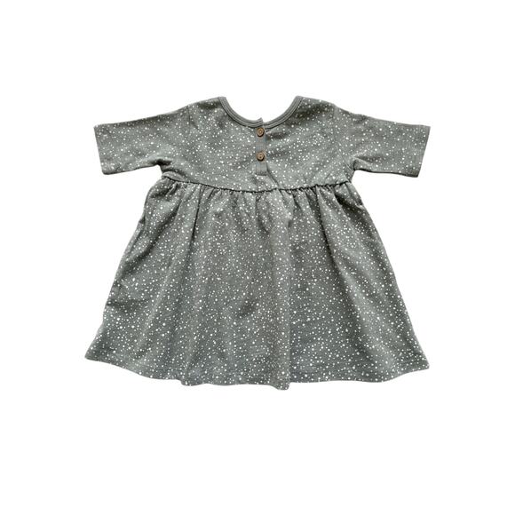 Rylee + Cru Dusty Blue Snow Finn Dress Size 3-6m - Picture 3 of 5